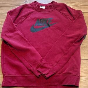 Nike Womens Maroon Crewneck Sweatshirt